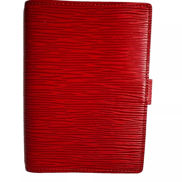 GORGEOUS Louis Vuitton Red Epi Leather Agenda PM Day Planner - Picture 5 of 6